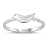 Peace Dove Love High Polished Ring New .925 Sterling Silver Band Sizes 4-10