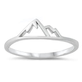 Snow Cap Mountain Beautiful Ring New .925 Solid Sterling Silver Band Sizes 3-10