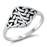 Double Celtic Trinity Ring Fashion Ring New .925 Sterling Silver Band Sizes 4-10