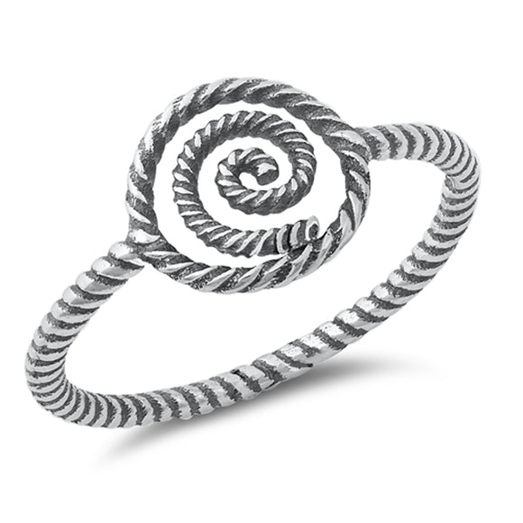 Spiral Rope Gypsy Goddess Toe Ring New .925 Sterling Silver Band Sizes 4-10