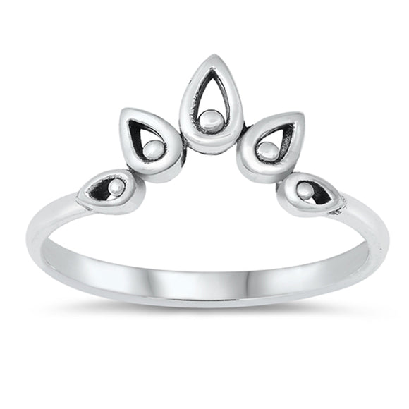 Bali Bead Tiara Arch Ring New .925 Sterling Silver Band Sizes 4-10