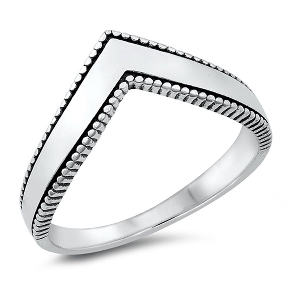 Cute Chevron Stacking Ring New .925 Sterling Silver Band Sizes 5-10