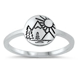 Earth Nature Spiritual Fashion Ring New .925 Sterling Silver Band Sizes 4-10