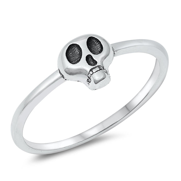 Cute Tiny Skull Ring New .925 Sterling Silver Band Sizes 4-10