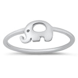 Simple Cute Elephant Animal Cutout Ring New .925 Sterling Silver Band Sizes 4-10