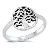 High Polished Tree of Life Swirl Ring New .925 Sterling Silver Band Sizes 5-10