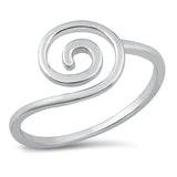 Simple Thin Spiral Swirl Ring New .925 Sterling Silver Band Sizes 5-10