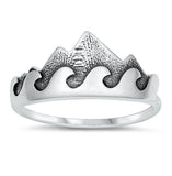 Mountain Ocean Travel Wanderlust New .925 Sterling Silver Band Sizes 4-10