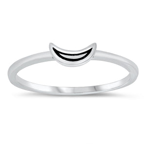 Tiny Crescent Moon Boho Ring New .925 Sterling Silver Band Sizes 4-10