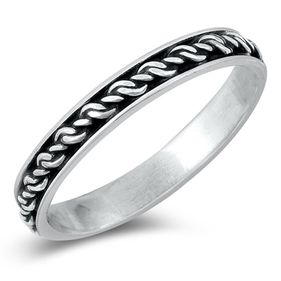 Unique Rope Knot Celtic Ring New .925 Sterling Silver Band Sizes 5-10