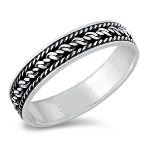 Intricate Celtic Knot Braid Halo Ring New .925 Sterling Silver Band Sizes 5-10