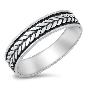 Elegant Braided Knot Beautiful Ring .925 Sterling Silver Sizes 5-10