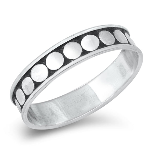 Simple Dot Stacking Ring New .925 Sterling Silver Band Sizes 5-10