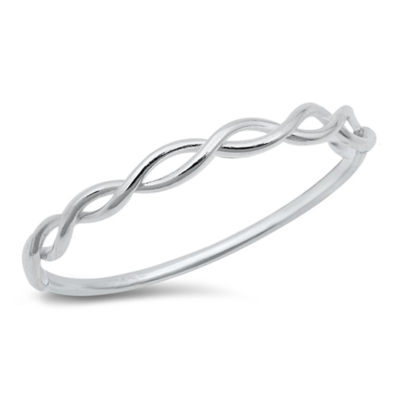 Polished Elegant Double Twist Ring New .925 Sterling Silver Band Sizes 3-10