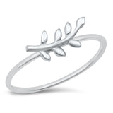 Modern Olive Branch Leaf Ring New .925 Sterling Silver Band Sizes 3-10