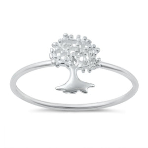 Simple Tiny Tree of Life Leaf Ring New .925 Sterling Silver Band Sizes 3-10