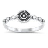 Oxidized Aztec Sun Burst Primal Ring New .925 Sterling Silver Band Sizes 4-10