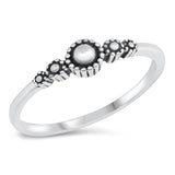 Dainty Bali Flower Ring 5 Flower New .925 Sterling Silver Band Sizes 3-10