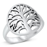 Cutout Tree of Life Ring Spiritual New .925 Sterling Silver Band Sizes 5-10