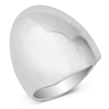 Chunky Round Statement Dome Ring New .925 Sterling Silver Band Sizes 5-10