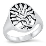 Spiritual Tree of Life Wrap Ring New .925 Sterling Silver Band Sizes 5-10