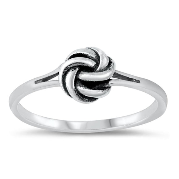 Double Knot Ball Ring New .925 Sterling Silver Band Sizes 4-10