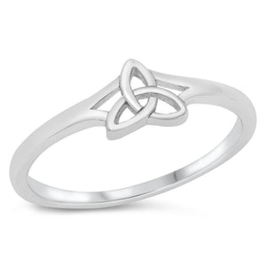 Celtic Triquetra Knot Ring New .925 Sterling Silver Band Sizes 4-10