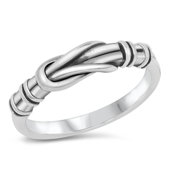 Unique Buckle Knot Bali Ring New .925 Sterling Silver Band Sizes 5-10