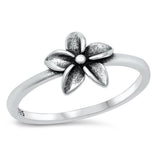 Plumeria Flower Birth Love Fashion Ring New .925 Sterling Silver Band Sizes 4-10