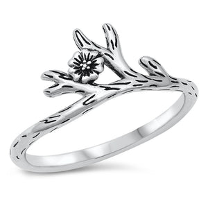 Buttercup Flower Branch Wholesale Ring New .925 Sterling Silver Band Sizes 4-10