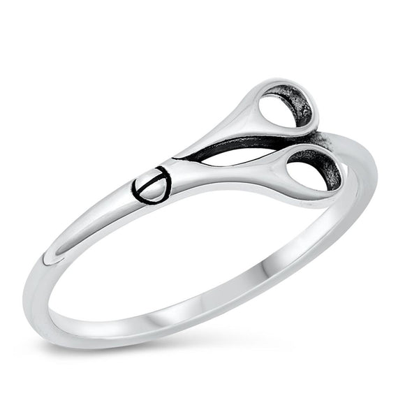 Scissors Cutting Ties Separation Ring New .925 Sterling Silver Band Sizes 4-10