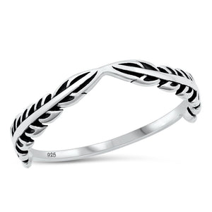 Eternal Youth Fern Leaves Unique Ring New .925 Sterling Silver Band Sizes 4-10