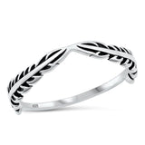 Eternal Youth Fern Leaves Unique Ring New .925 Sterling Silver Band Sizes 4-10