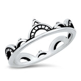 Regal Crown Semicircles Fashion Ring New .925 Sterling Silver Band Sizes 4-10