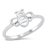 Honey Bumble Bee Personal Power Ring New .925 Sterling Silver Band Sizes 4-10