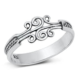 Celtic Swirl Ocean Wave Rope Ring New .925 Sterling Silver Band Sizes 5-9