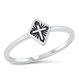 Christian Cross Amulet Classic Ring New .925 Sterling Silver Band Sizes 4-10