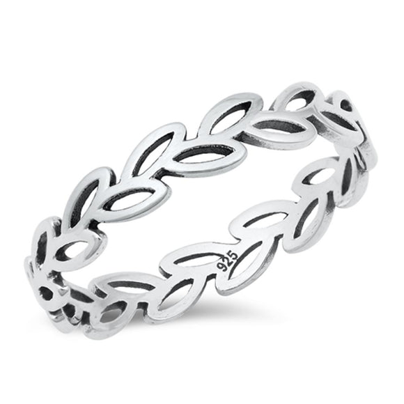 Sterling Silver Leaves Ring