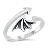 Dragon Wing Tail Spoon Fantasy Ring New .925 Sterling Silver Band Sizes 4-10