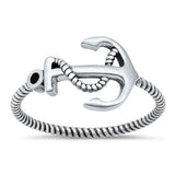 Sterling Silver Anchor Ring