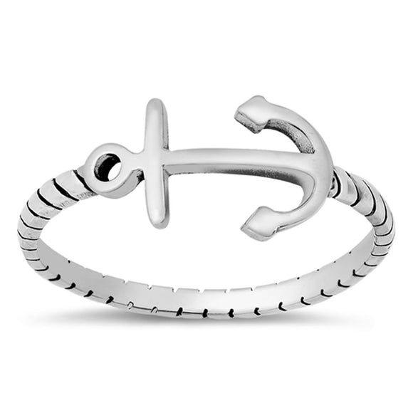 Sterling Silver Anchor Ring