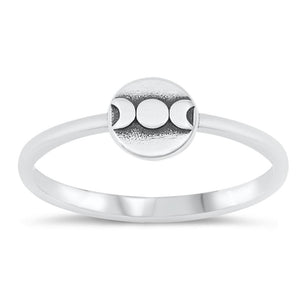 Moon Phase Lunar Cycle Unique Ring New .925 Sterling Silver Band Sizes 4-10