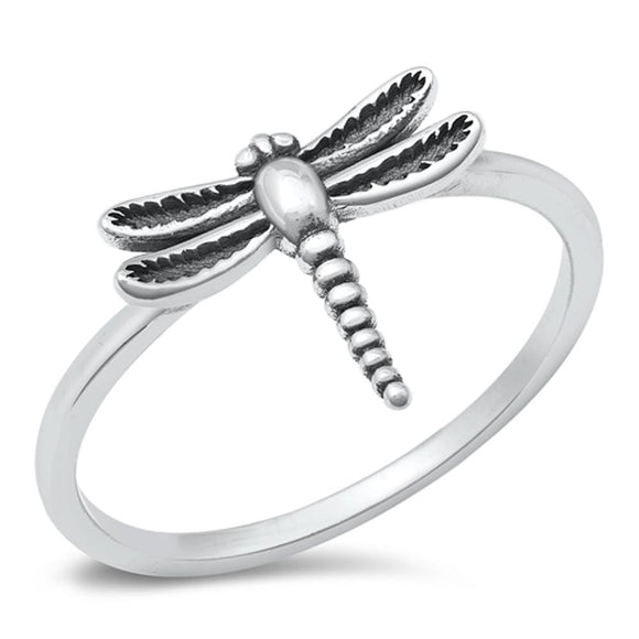 Dragonfly Light of God Promise Ring New .925 Sterling Silver Band Sizes 4-10