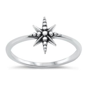 North Star Polaris Guidance Polished Ring .925 Sterling Silver Band Sizes 4-10