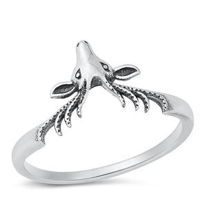 Sterling Silver Deer Ring