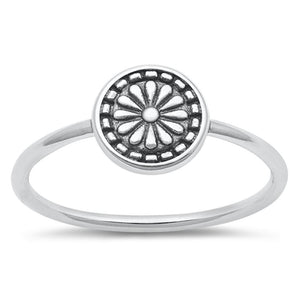 Sterling Silver Mandala Ring