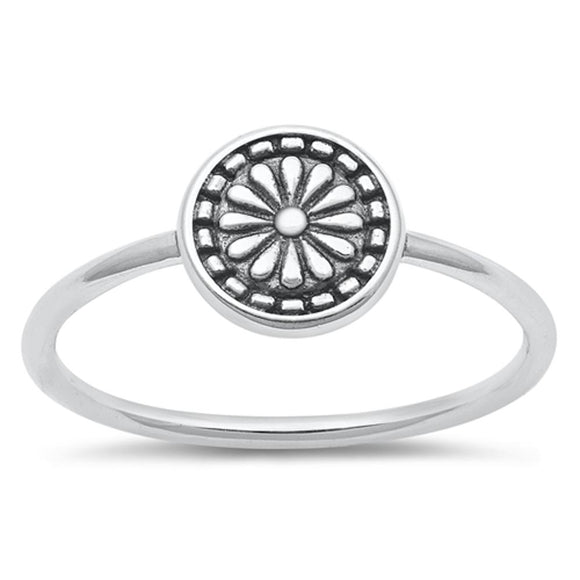 Sterling Silver Mandala Ring