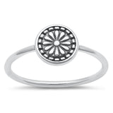 Sterling Silver Mandala Ring