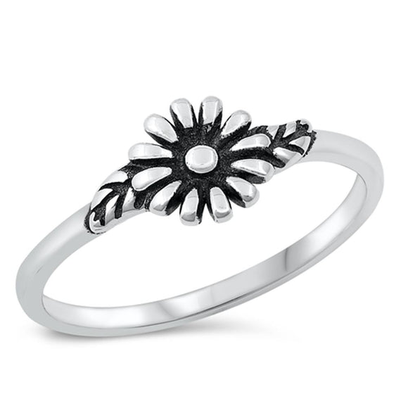 Simple Vintage Daisy Promise Love Ring New .925 Sterling Silver Band Sizes 4-10