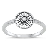 Sun Symbol Iconic Unique Star Ring New .925 Sterling Silver Band Sizes 4-10